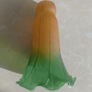 Lámpara de Mesa Moderna con Pantalla de Cristal Soplado a Mano, Color Verde Ámbar, Estilo Lirio de Estanque, Bombilla de Filamento E14, 100-240V, Ligera, para el Hogar - Product Image 3