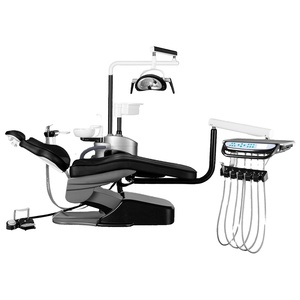 工場生産の高級ファッション歯科用チェアセット、デラックスLED誘導ランプ、3ウェイシリンジ付き - Product Image 1