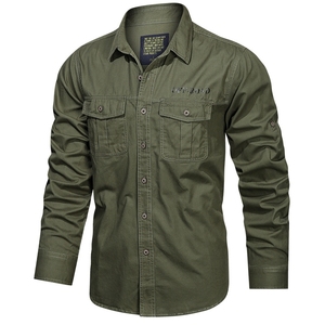 Camicia lunga primaverile da <span class=keywords><strong>uomo</strong></span> camicia da lavoro Casual in puro cotone camicia da <span class=keywords><strong>uomo</strong></span> sottile taglie forti giacca da <span class=keywords><strong>uomo</strong></span> di alta qualità presa di fabbrica - Product Image 3