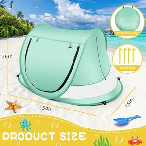Tente de voyage portable pour bébé de bonne qualité avec protection UV UPF 50+ et moustiquaire pour 2-7 ans, en polyester, pour la plage et le camping - Product Image 4
