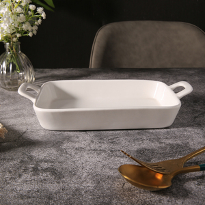 WEIYE Wholesale Porcelain Kitchen Baking <strong>Dish</strong> Bakeware Baker Customized Rectangle Ceramic Highly White <strong>Gratin</strong> Baking <strong>Dishes</strong> - Product Image 6