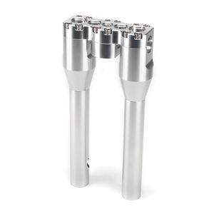 Riser de guidon argenté de 10 à 11 pouces, support de serrage supérieur de 1 pouce pour Harley Softail FXST <span class=keywords><strong>FLS</strong></span> FLSTN EFI FXSTDI FLSTNI FXSTD FXSTDSE - Product Image 1