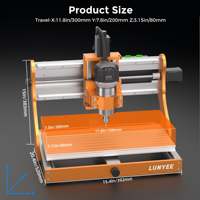 Machine de gravure de bureau LUNYEE 3020 Nova avec broche de fraisage de 800 W pour la gravure et le fraisage du bois, de l'acrylique et de l'aluminium