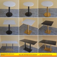 Table de salle à manger circulaire en dalle de pierre, style minimaliste de luxe, pour hôtels, zones de service de café, et commerces de desserts et de thé au lait, avec chaises