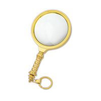 Loupe de lecture portable 90 mm 8X avec poignée entièrement métallique pour seniors et enfants, idéale pour la lecture de journaux et livres