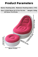 Fauteuil de relaxation gonflable moderne, pliable, portable, imperméable, en PVC écologique et polyester, pour extérieur, avec rangement, pour une personne
