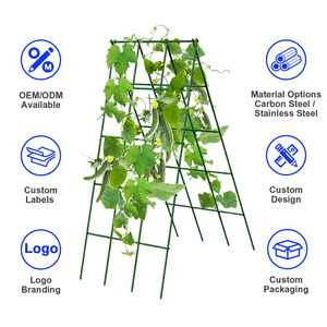 Supporto per Piante a Forma di A in Metallo per Giardino, Traliccio per Cetrioli e Ortaggi in Vaso, da Esterno, del Produttore - Product Image 4