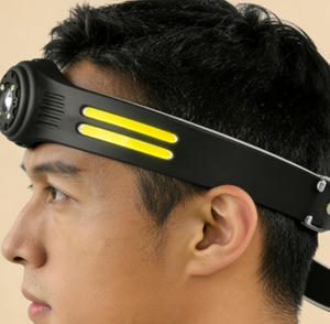 Lampada frontale a LED luminosa Fascia regolabile Design ultraleggero riflettente per la corsa all'alba - Product Image 4