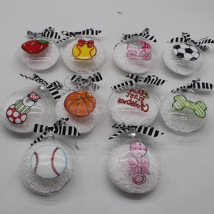 Vente en gros DIY <span class=keywords><strong>boule</strong></span> de Noël transparente en plastique ornements d'arbre avec décorations de fête de Noël plumes bleues - Product Image 3