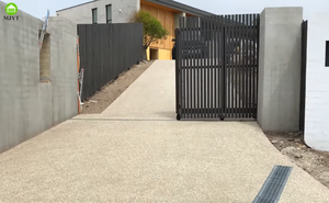 Porte d'angle à 90 degrés sur mesure-Piste rotative noire Porte automatique Rotation d'angle Porte coulissante Portes d'allée de jardin - Product Image 3