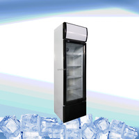 Réfrigérateur vertical Slim Soft Drinks 300L, vitrine réfrigérée pour bières, présentoir réfrigéré