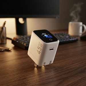 Doublepow เครื่องชาร์จ PD GAN Type C 45W, 3C อะแดปเ<span class=keywords><strong>ต</strong></span>อร์เ<span class=keywords><strong>ด</strong></span>ินทางที่<span class=keywords><strong>ชาร์จ</strong></span>เร็วได้รับการรับรองสำหรับโทรศัพท์แล็ปท็อปแท็บเล็<span class=keywords><strong>ต</strong></span>แรงดันไฟฟ้ากว้าง - Product Image 5