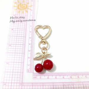 Cherry Bag Charm Gifts for Women Luxury Fashion <b>Accessories</b> Cute Cherry Keychain Fruit Cherry Pendant Purse Bag Charm Decoration - Product Image 3