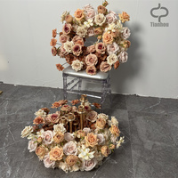 Table de mariage décor fleur Base automne couleur cercle anneau fleur pièce maîtresse mariage centres de table pour la décoration de mariage