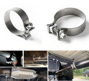 Abrazadera de escape de alta resistencia tipo V de 60 mm, abrazadera de sellado de tubo de escape, abrazadera de junta tórica, abrazadera de escape tipo O para coches - Product Image 4