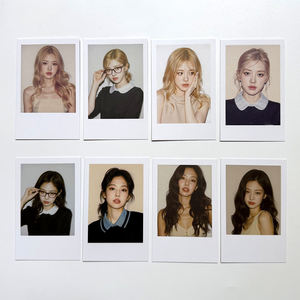 4 pz/set KPOP JENNIE ROSE fotocopie con stampa su due lati di carte Lomo in cartoline in stile coreano fan della collezione di regali di compleanno - Product Image 2