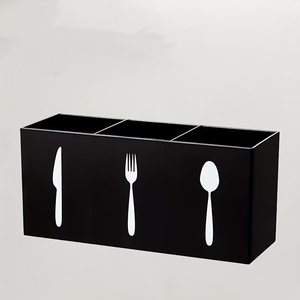 Acrylic Cutlery <strong>Organiser</strong>-Spoon and Fork Holder, Lucite Cutlery Rack, Large Silverware <strong>Organiser</strong> for the Home-Custom-wholesale - Product Image 3