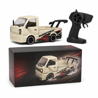 Camion RC Drift à l'échelle 1/10, télécommande 2.4G, mini-camion Kei RTR avec aileron, chargeur métallique, cadeau pour adolescents et adultes