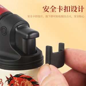 Encendedor a prueba de viento de 1 llama recargable con combustible de butano, diseño personalizado para encender cigarros y cigarrillos - Product Image 3