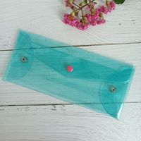 Pochette transparente en PVC pour billets de tourisme, imperméable et légère, personnalisée, portefeuille transparent