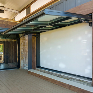 <span class=keywords><strong>Porte</strong></span> <span class=keywords><strong>de</strong></span> <span class=keywords><strong>garage</strong></span> moderne sur mesure, relevable, isolée, motorisée, monobloc, en verre, sans rail, personnalisée - Product Image 2