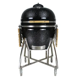 Outdoor Barbecue Bbq Charcoal Smoke Oven Round Ceramic Grill Outdoor Pizza Charcoal Ovenills For Sale