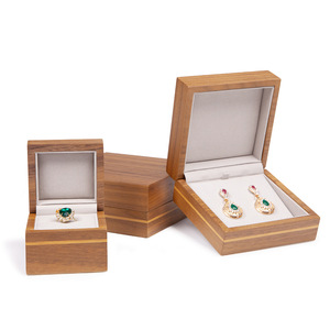 Boîte à bijoux en bois fabriquée avec des matériaux écologiques, logo personnalisé, boîte à bijoux multi-spécifications - Product Image 4