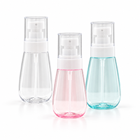 Flacon pulvérisateur à fine brume en PET personnalisé de 50 ml, 60 ml, 100 ml avec col de 20 mm, emballage cosmétique rechargeable pour tonique facial et soins de la peau