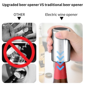 Ouvre-bouteille de bière automatique en métal, ouvre-bouteille de bière manuel miniature portable, ouvre-bouteille de bière en acier inoxydable - Product Image 4