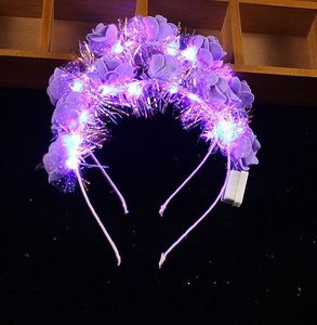 Nuevo diseño, venta al por mayor, diadema de flores LED, <span class=keywords><strong>guirnalda</strong></span> luminosa, Aro para el pelo, juguetes para niños, regalos pequeños - Product Image 6