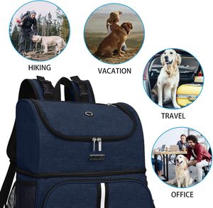 Açık Pet köpek seyahat gıda çantası Pet aksesuarları depolama sırt çantası 2 astarlı gıda taşıyıcılar çanta ve katlanabilir çanaklar - Product Image 3