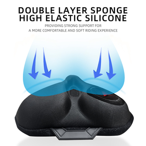 Housse de <span class=keywords><strong>selle</strong></span> <span class=keywords><strong>ultra</strong></span> légère 3D pour vélo de route, douce, respirante et épaisse, coussin de siège en silicone, éponge, massage pour cyclisme - Product Image 4