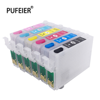 T0981-T0986 Vide Jet D'encre Rechargeable Cartouche D'encre Avec Puce de Réinitialisation Pour Epson Artisan 600 700 800 710 810 725 835 837 730 CISS