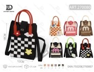 Borsa a Tracolla per Telefono in Maglia a Quadri con Design a Fibbia - Product Image 3