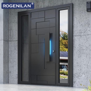 ROGENILAN Portes <span class=keywords><strong>d</strong></span>'entrée géométriques extérieures intelligentes, étanches et blindées, vente directe usine - Product Image 5