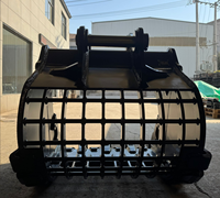 Aksesoris Bucket Saringan Riddle Sieve untuk Excavator Doosan DX225 RSBM, untuk Penyaringan Batu dan Tanah