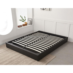 Modern Metal <b>Storage</b> <b>Bed</b> <b>Frame</b> Leather Upholstery Customizable Size 5-Year Warranty No Fixed Headboard Design for Hotel - Product Image 1