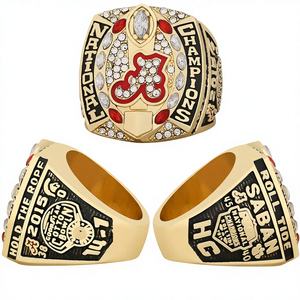 QIUZHEN <span class=keywords><strong>NCAA</strong></span> Nationale Collegiate Atletiek 1964-2020 Seizoen Alloy Alabama Team American Football Crimson Red Kampioenschap <span class=keywords><strong>Ring</strong></span> - Product Image 1