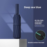Parapluie Automatique Pliant Personnalisé à 60 Côtes, Extra Large, Renforcé, Protection Anti-UV, Design Moderne, Idéal pour les Affaires