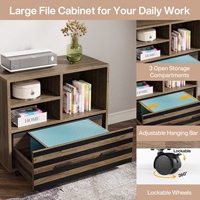Bureau de direction en forme de L moderne et classique en panneau de bois MDF de 66,2 pouces avec bureau d'ordinateur convertible et armoire à dossiers mobile pour le bureau