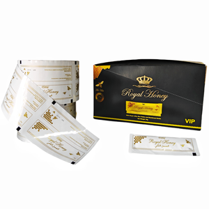 Envasado de plástico impreso personalizado <span class=keywords><strong>Royal</strong></span> Honey Sachet BOPP PET aluminio PE líquido suave laminado Material película - Product Image 5