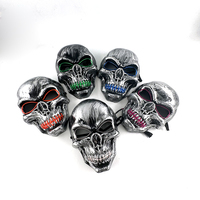 Masque LED Lumineux d'Horreur pour Cosplay d'Halloween, Vente en Gros, 10 Couleurs au Choix, Masque Lumineux pour Fête