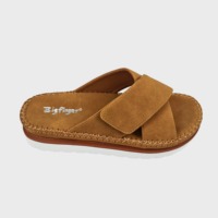 Mules à Semelle Épaisse pour Femme,Claquette Plateforme Confortables d'été à Brides Croisées avec Bande Velcro Réglable Sandales