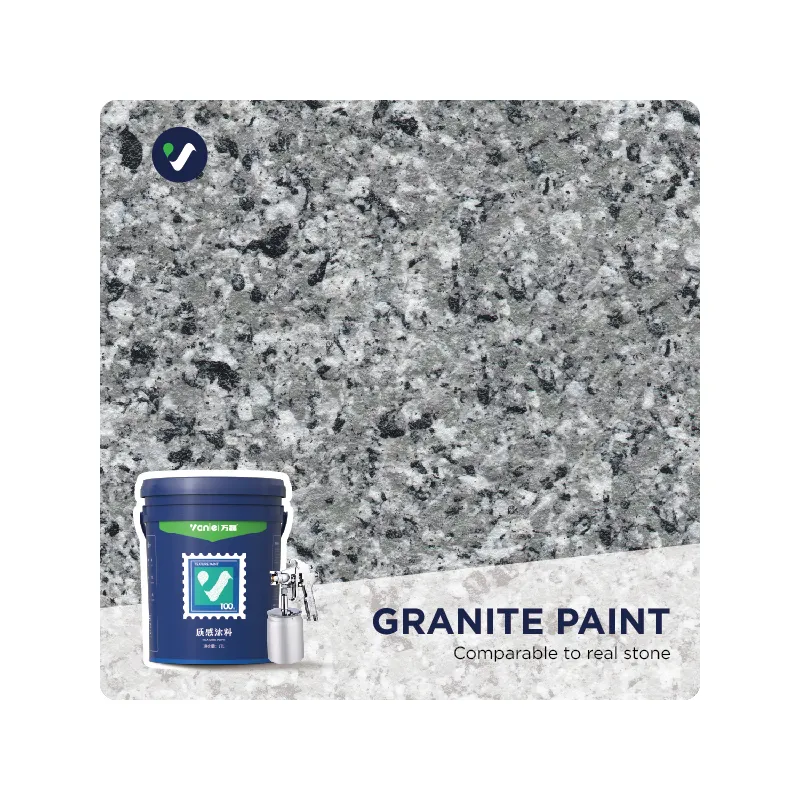 Échantillon gratuit Wanlei 2023 populaire revêtement de bâtiment faux granit pierre peinture effet peinture murale extérieure