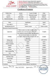 Harga pabrik Vitamin B8 kemurnian tinggi suplemen CAS 87-89-8 Myo <span class=keywords><strong>Inositol</strong></span> bubuk curah - Product Image 5
