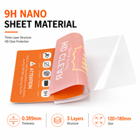 Láminas de Hidrogel PET Anti-Impactos 9H/6H, Recortables con Cualquier Modelo por Máquina de Corte Inteligente, 3 Capas, Fáciles de Instalar, Resistentes a Arañazos