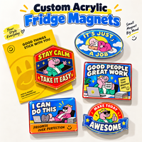 Aimants de réfrigérateur personnalisés en acrylique avec impression UV, souvenirs de voyage, aimants de monuments, vente en gros, fournisseur OEM ODM