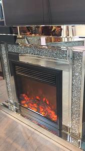 Chimenea con <span class=keywords><strong>Espejo</strong></span> <span class=keywords><strong>de</strong></span> Diseño Moderno y en Oferta, con Cristales Brillantes y Diamantes, Mueble <span class=keywords><strong>de</strong></span> Chimenea con <span class=keywords><strong>Espejo</strong></span> - Product Image 2