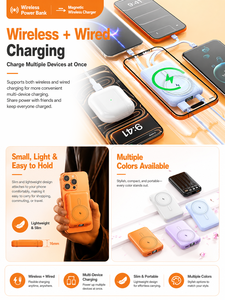 HYTO OEM ของขวัญพาวเวอร์แบงค์ไร้สาย PD20W ความจุ 10000 มิลลิแอมป์ ชาร์จเร็ว พาวเวอร์แบงค์แม่เหล็กแบบพกพา 10000 มิลลิแอมป์ สถานีชาร์จโทรศัพท์แบบพกพา - Product Image 4