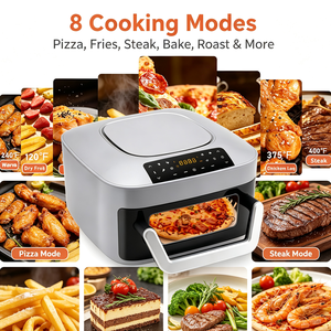 Freidora de Aire Visible 8 en 1 con Calentamiento Superior e Inferior, Horno de Pizza Interior de 4QT, Apto para Pizzas de <span class=keywords><strong>10</strong></span> Pulgadas, 3.8 <span class=keywords><strong>Litros</strong></span>, Pantalla Táctil Digital - Product Image 3